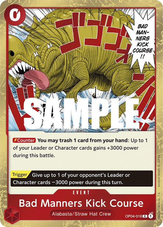 Bad Manners Kick Course OP04-016 R Foil