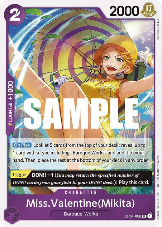 Miss.Valentine(Mikita) OP04-066 R Foil