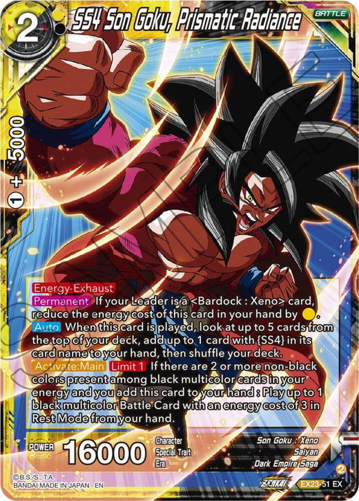 SS4 Son Goku, Prismatic Radiance EX23-51 Expansion Rare Foil