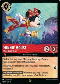 Minnie Mouse - Wide-Eyed Diver | Disney Lorcana Promo Cards | Promo | Cold Foil | #16