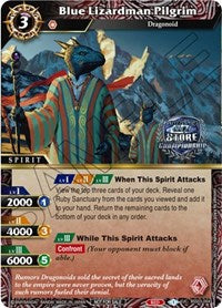 Blue Lizardman Pilgrim (Championship Pack 2023 Vol. 3) | Launch & Event Promos | Uncommon | Holofoil | #BSS03-004