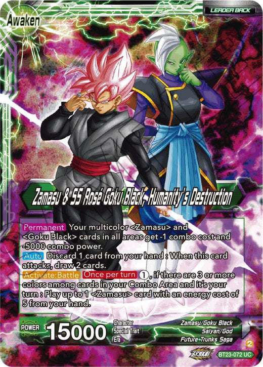 Zamasu & Goku Black // Zamasu & SS Rose Goku Black, Humanity's Destruction BT23-072 Uncommon