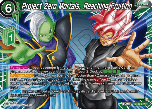 Project Zero Mortals, Reaching Fruition BT23-077 Rare