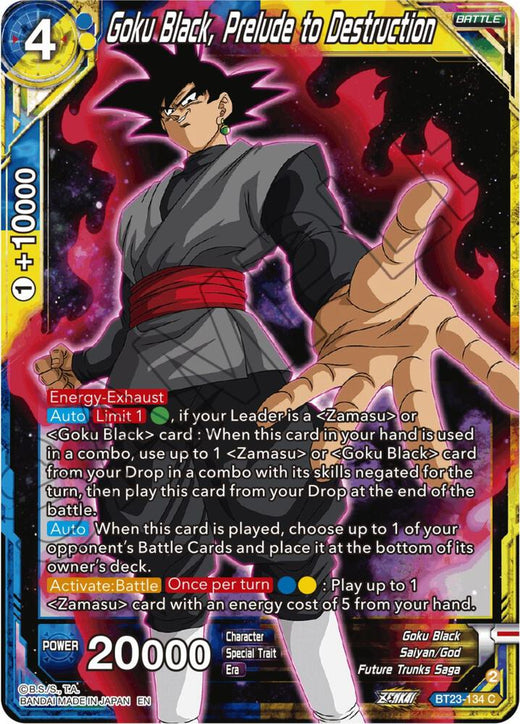 Goku Black, Prelude to Destruction BT23-134 Common