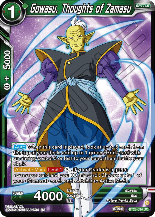 Gowasu, Thoughts of Zamasu BT23-094 Uncommon