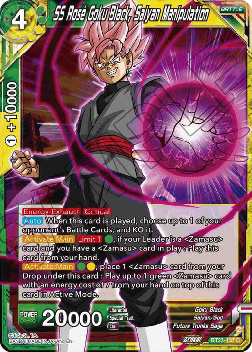 SS Rose Goku Black, Saiyan Manipulation BT23-137 Common