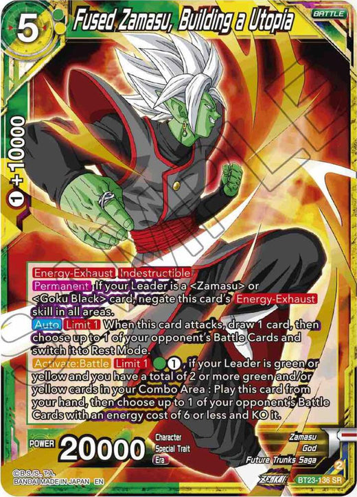 Fused Zamasu, Building a Utopia BT23-136 Super Rare Foil