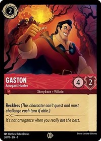 Gaston - Arrogant Hunter | Disney Lorcana Promo Cards | Promo | Cold Foil | #24