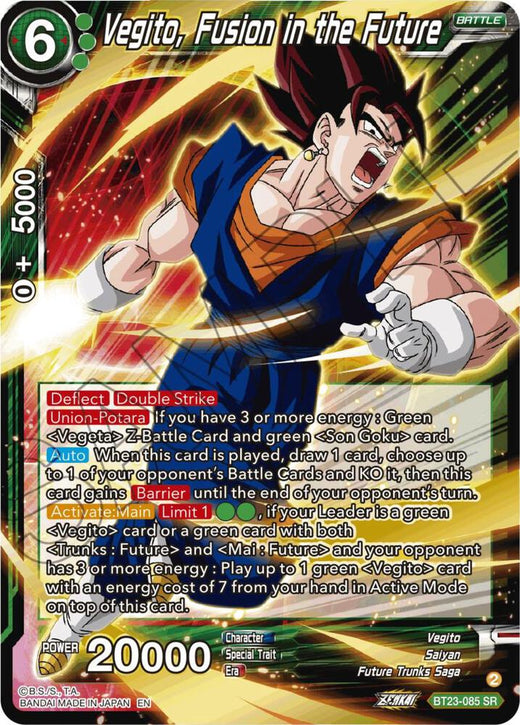 Vegito, Fusion in the Future BT23-085 Super Rare Foil