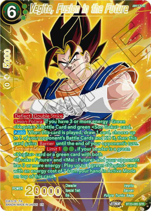 Vegito, Fusion in the Future (SPR) BT23-085 Special Rare Foil