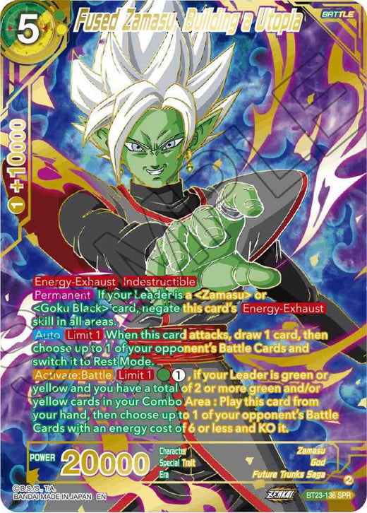 Fused Zamasu, Building a Utopia (SPR) BT23-136 Special Rare Foil