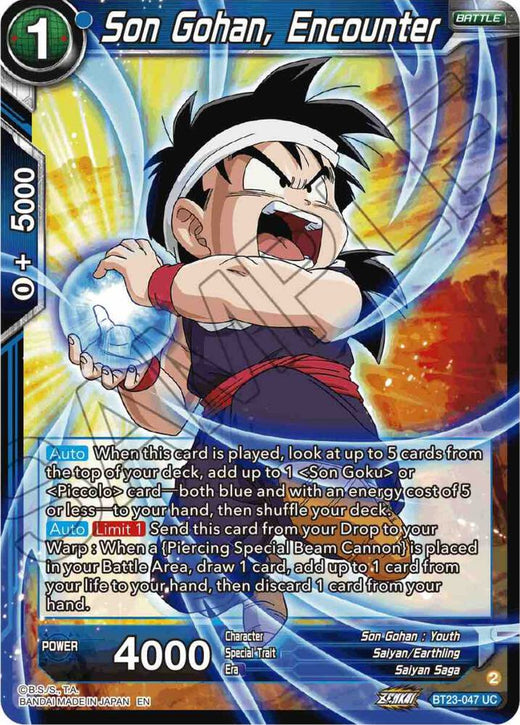 Son Gohan, Encounter BT23-047 Uncommon