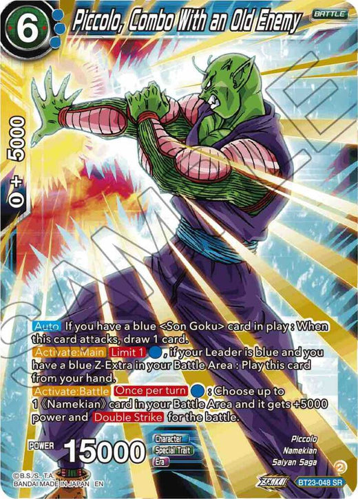 Piccolo, Combo With an Old Enemy BT23-048 Super Rare Foil