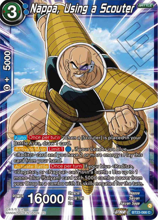 Nappa, Using a Scouter BT23-066 Common