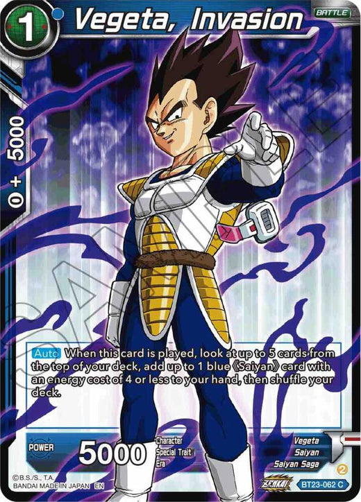 Vegeta, Invasion BT23-062 Common