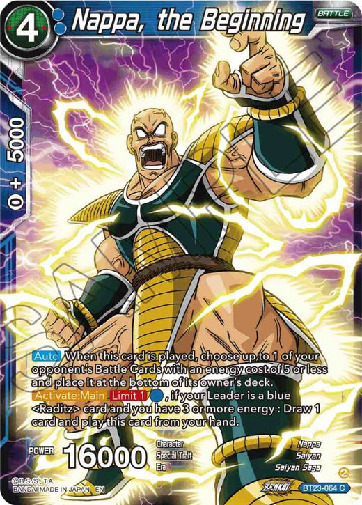 Nappa, the Beginning BT23-064 Common