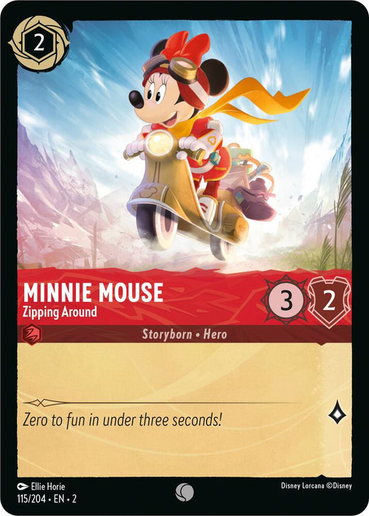 Minnie Mouse - Zipping Around 115/204 Common