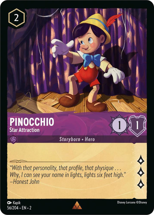 Pinocchio - Star Attraction 56/204 Rare