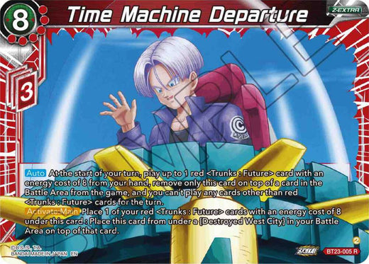 Time Machine Departure BT23-005 Rare