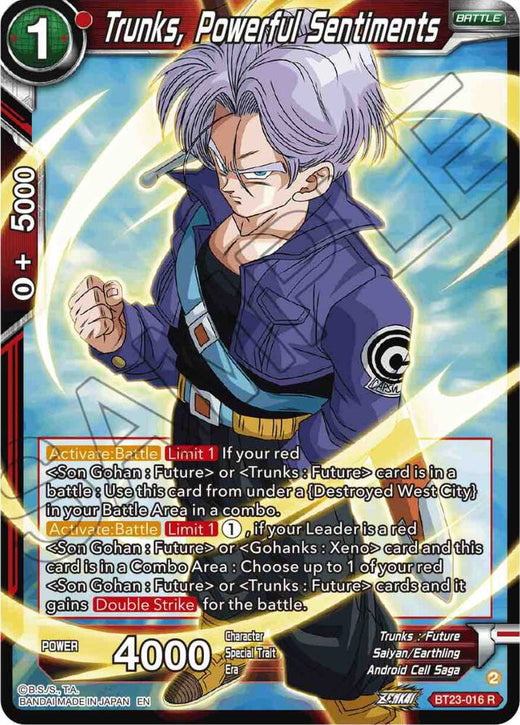 Trunks, Powerful Sentiments BT23-016 Rare