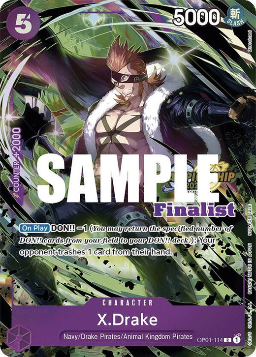 X.Drake (CS 2023 Top Players Pack) [Finalist] OP01-114 R Foil