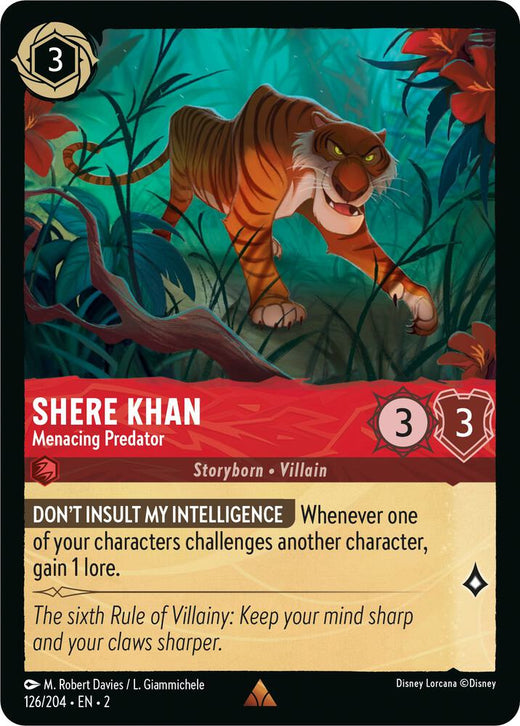 Shere Khan - Menacing Predator 126/204 Rare