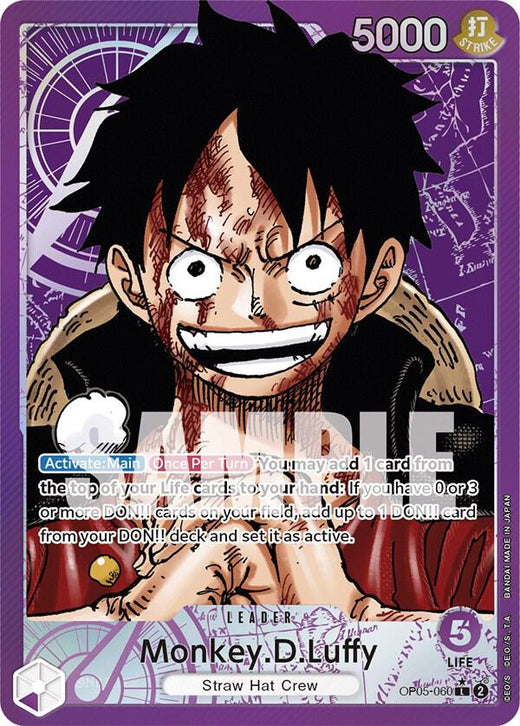 Monkey.D.Luffy (060) (Alternate Art) OP05-060 L Foil