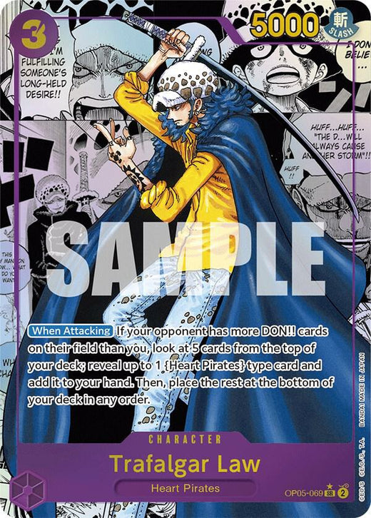Trafalgar Law (069) (Alternate Art) (Manga) OP05-069 SR Foil