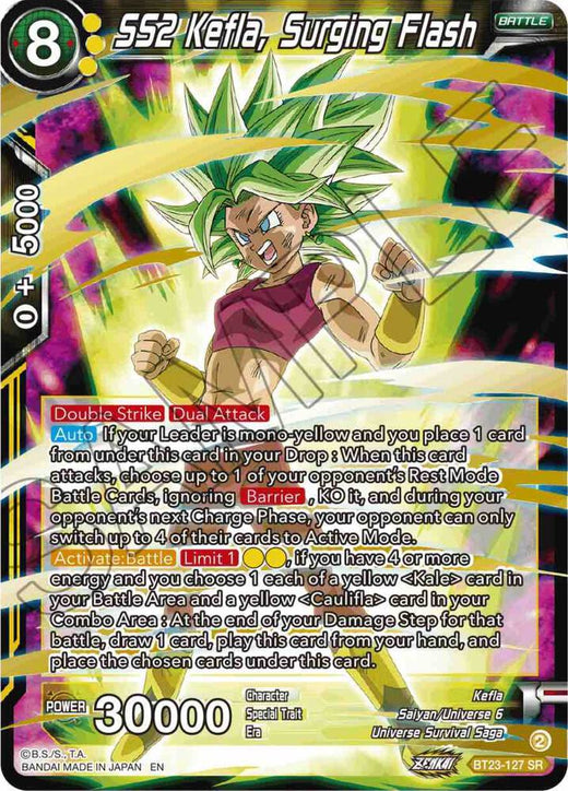 SS2 Kefla, Surging Flash BT23-127 Super Rare Foil