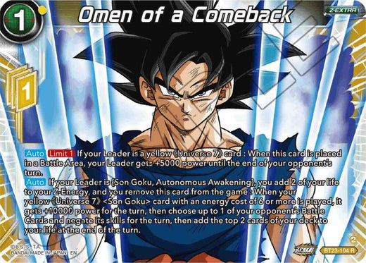 Omen of a Comeback BT23-104 Rare