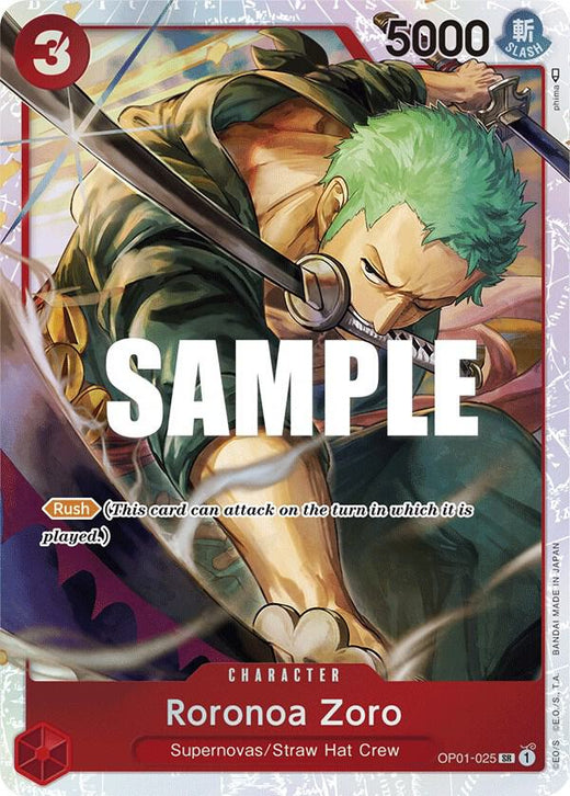 Roronoa Zoro - OP01-025 (Ultra Deck: The Three Captains) OP01-025 SR Foil