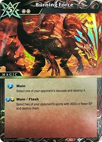 Burning Force (Box Topper) | Battle Spirits Saga Promo Cards | Common | Holofoil | #BSS01-121