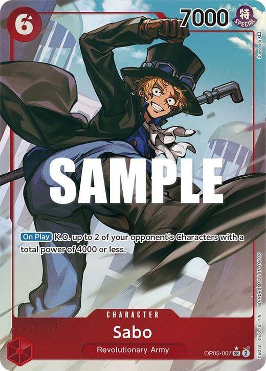 Sabo (007) (Alternate Art) OP05-007 SR Foil