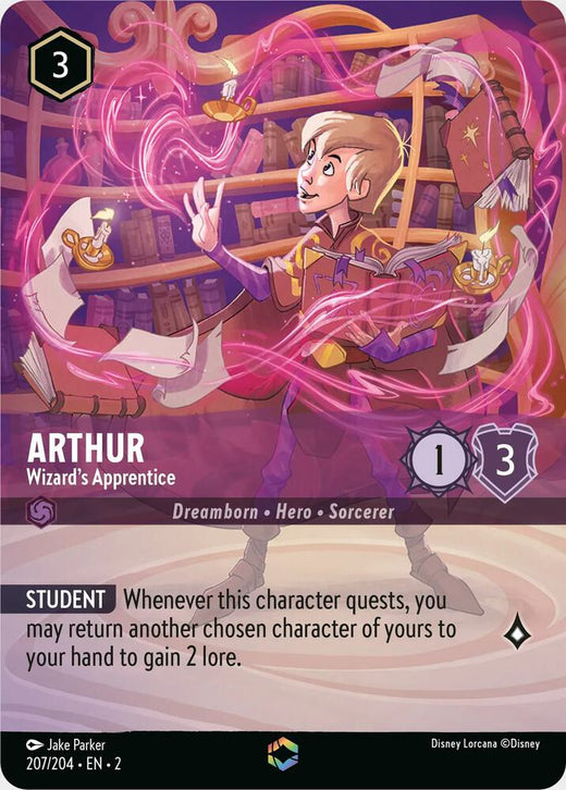 Arthur - Wizard's Apprentice (Enchanted) 207/204 Enchanted Holofoil