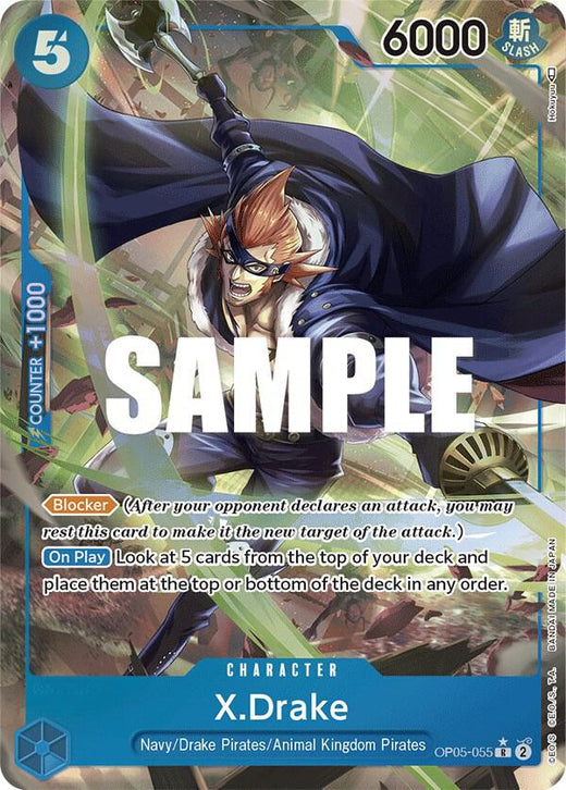 X.Drake (Alternate Art) OP05-055 R Foil