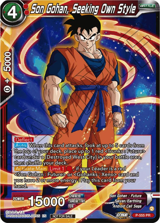 Son Gohan, Seeking Own Style (Zenkai Series Tournament Pack Vol.6) P-555 Promo
