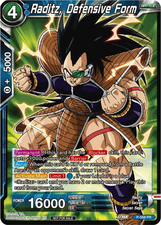 Raditz, Defensive Form (Zenkai Series Tournament Pack Vol.6) P-558 Promo