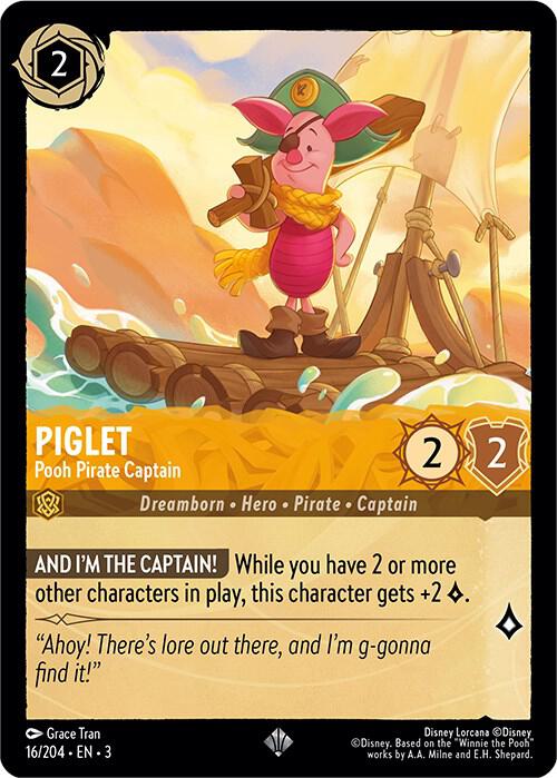 Piglet - Pooh Pirate Captain 16/204 Super Rare