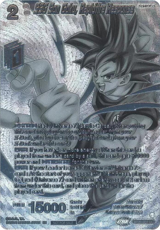 SSG Son Goku, Rapidfire Response (2023 Offline Regionals Silver Print) BT20-003 Promo Foil