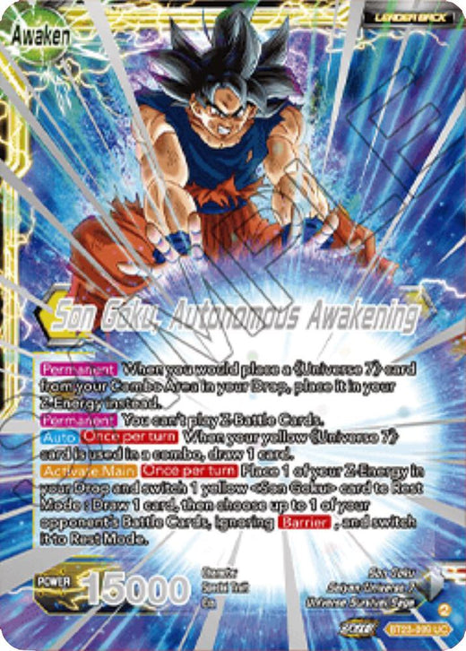 SSB Son Goku // Son Goku, Autonomous Awakening (2023 Championship Finals) BT23-099 Promo