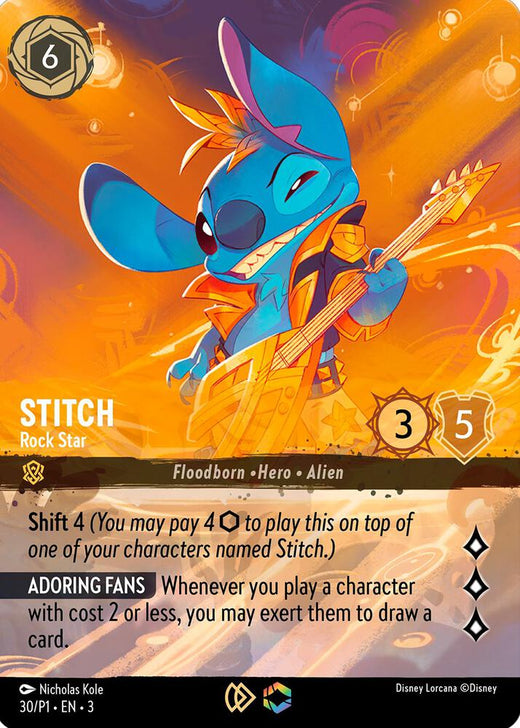 Stitch - Rock Star (Store Championship) 30 Promo Holofoil