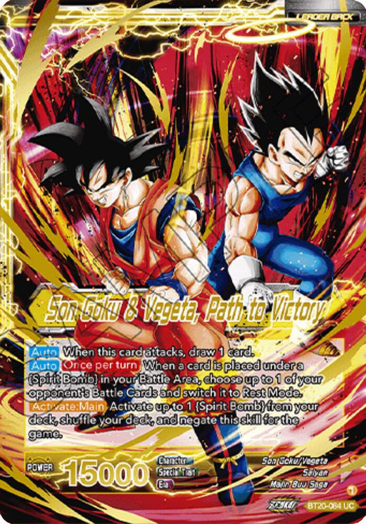 SS Vegito // Son Goku & Vegeta, Path to Victory (Giant Card) BT20-084 Promo