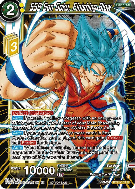 SSB Son Goku, Finishing Blow (2023 Championship Finals Zenkai Premium Pack) BT21-103 Promo Foil