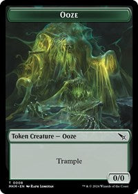 Ooze // A Mysterious Creature Double-Sided Token 8 // 21 T
