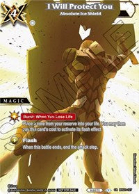 I Will Protect You - Absolute Ice Shield | Battle Spirits Saga Promo Cards | Collaboration Rare | Holofoil | #BSS01-127