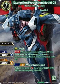 Evangelion Production Model-03 - Rookie Ninja Sparrow | Savior of Chaos | Collaboration Rare | Holofoil | #BSS04-070