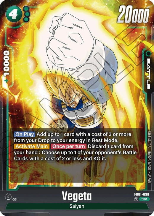 Vegeta - FB01-096 Super Rara Holofráfica