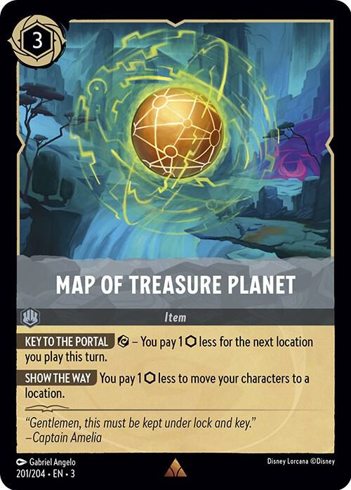 Map of Treasure Planet 201/204 Rare