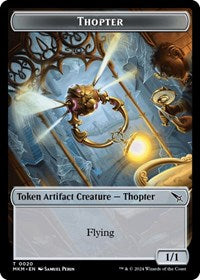 Thopter (0020) // Human Double-Sided Token 20 // 2 T Foil
