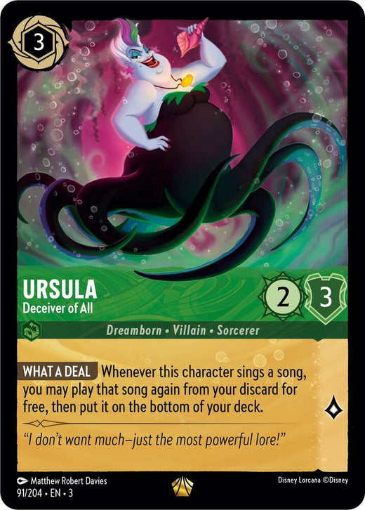 Ursula - Deceiver of All 91/204 Legendary